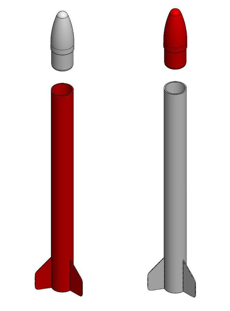 DIY Rocket with Foam/TPU Nose 3D Print Files